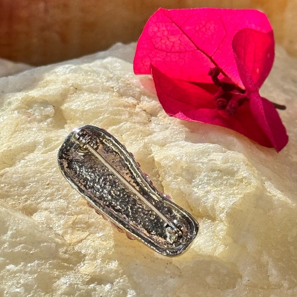 An Adorable Pink Rhinestones Sandal Brooch - Picture 9 of 12